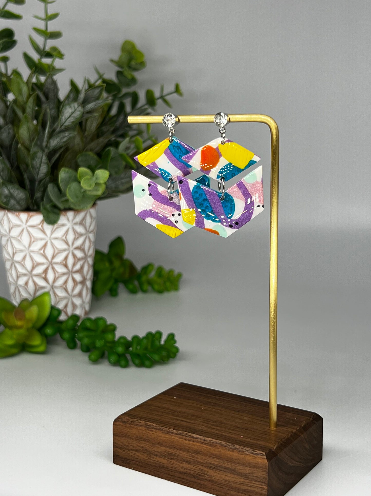 80's Theme Geo Dangle