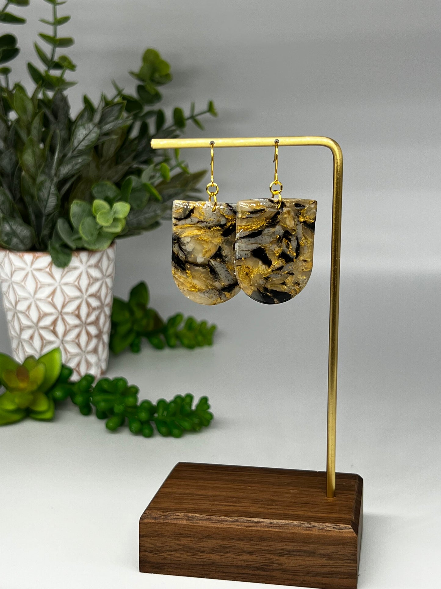Natural Faux Stone Dangle Earring