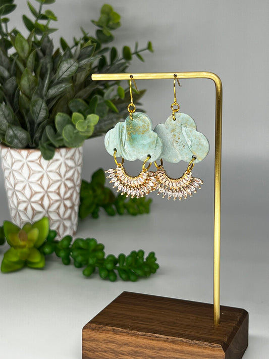 Dreamy Cloud Dangle with Gold Bling