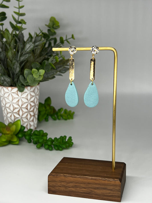 Teal Dangle with Gold Accent