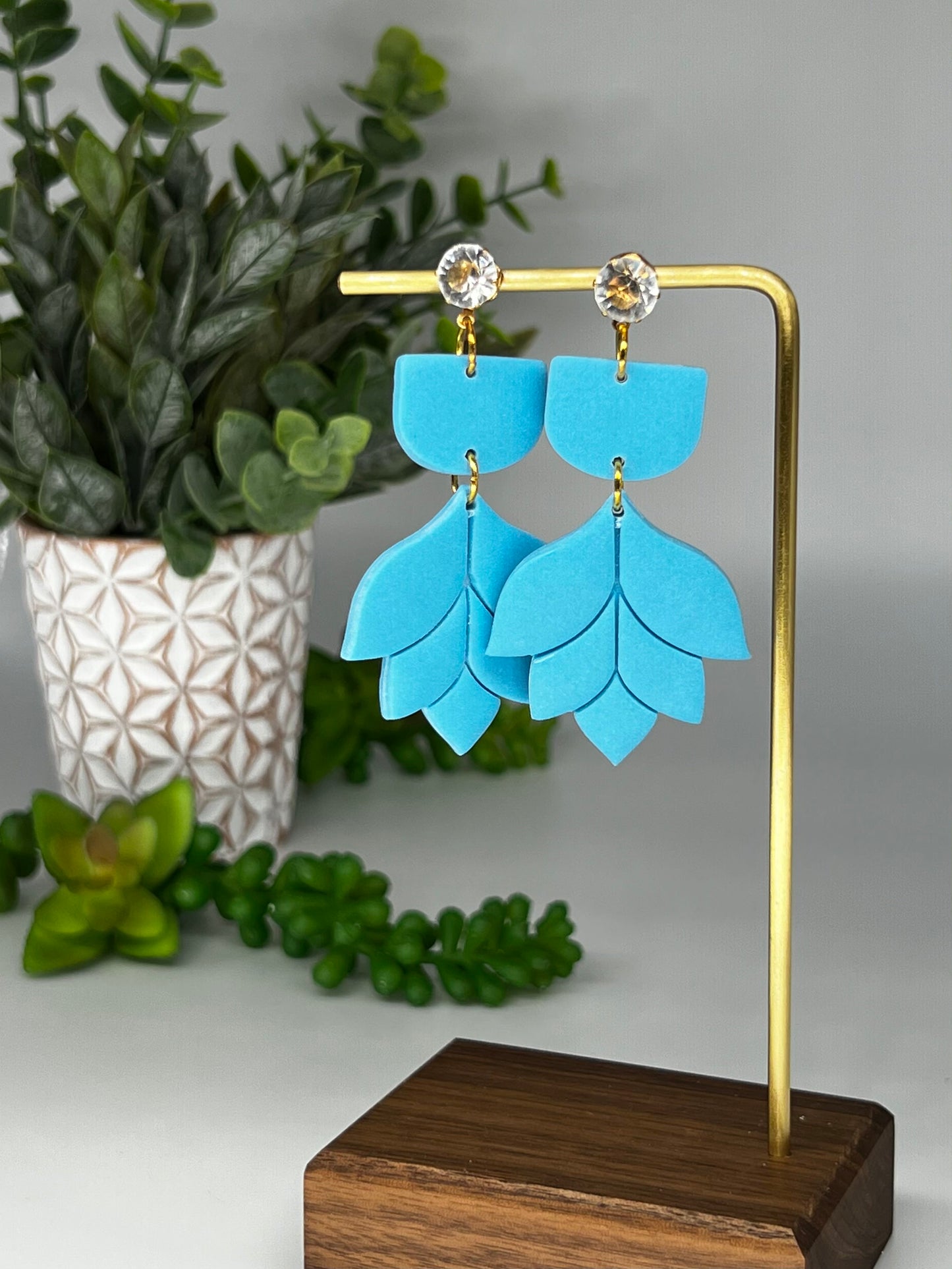 Tropic Teal Large Dangle Earring